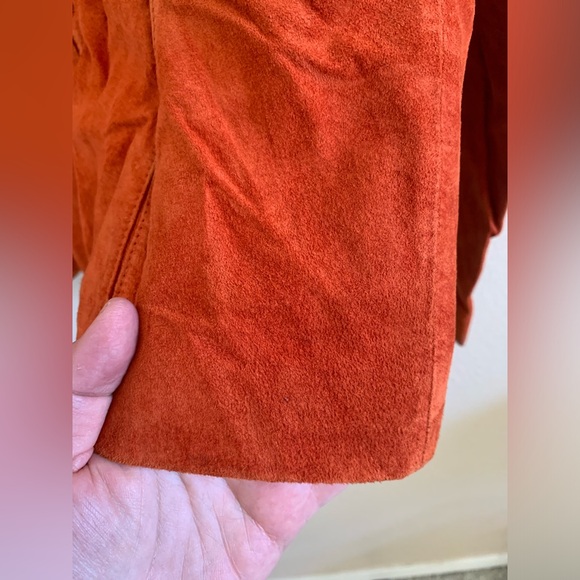 Moto Vintage Orange Suede Jacket 🌴 - Picture 11 of 15